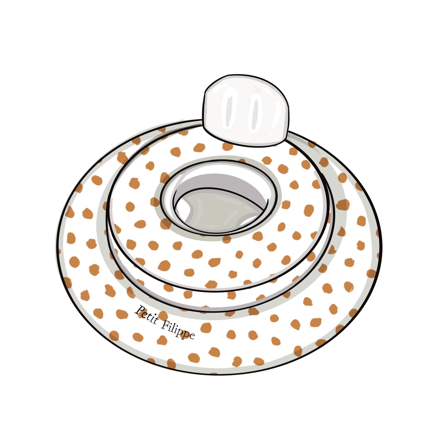Baby Swim Ring - Dots - 1-3 y - Petit Filippe