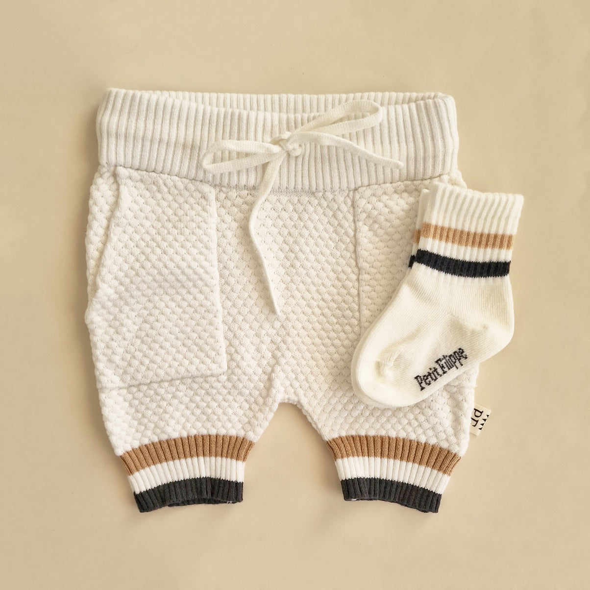 Knitted Shorts - Cotton - Ivory - Petit Filippe