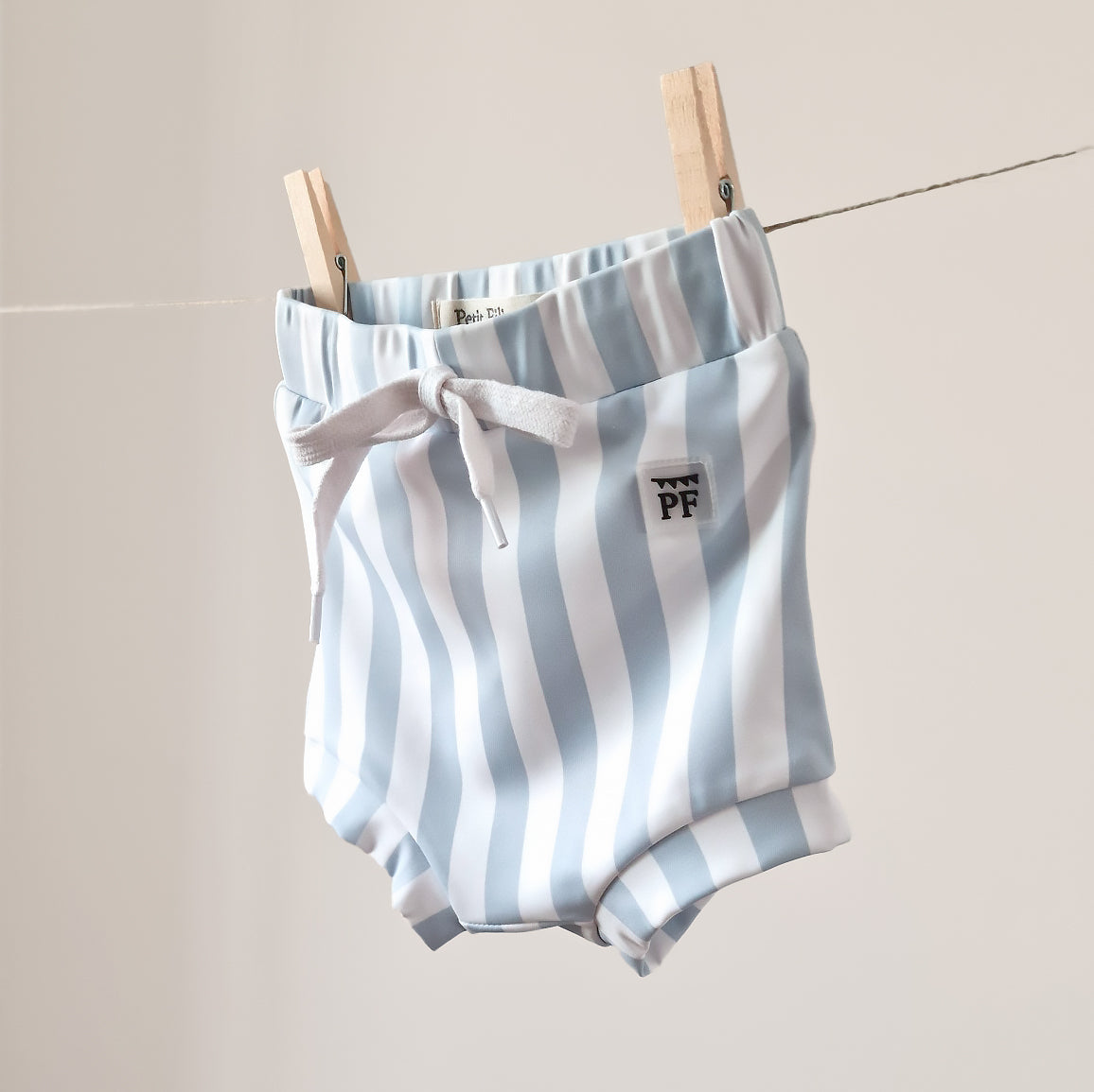 Baby Swim Pants - UPF50+ - Misty Blue Striped - Petit Filippe