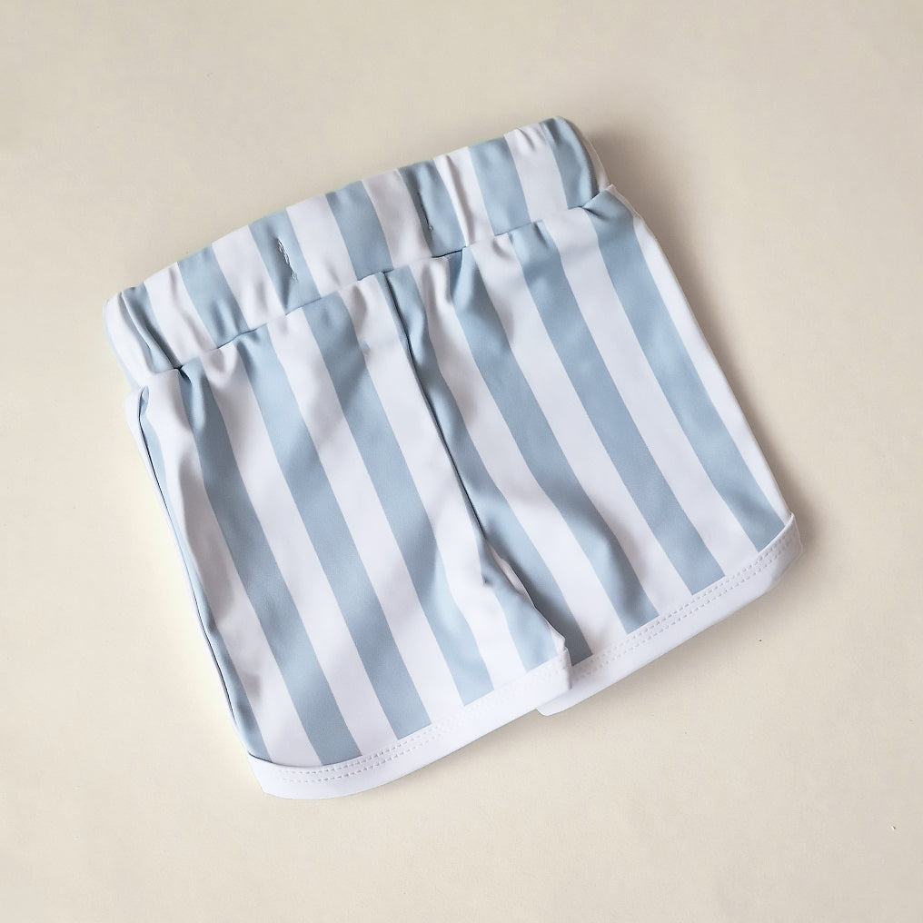 Baby Swim Shorts - UPF50+ - Misty Blue Striped - Petit Filippe