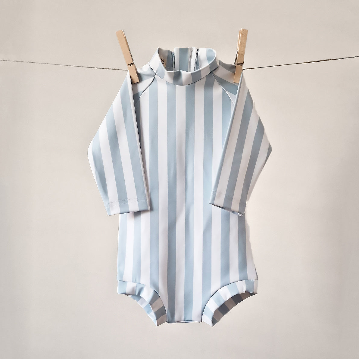 Baby Swimsuit - UPF50+ - Misty Blue Stripes - Petit Filippe