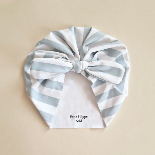 Baby Swim Turban - UPF50+ - Misty Blue Stripes - Petit Filippe