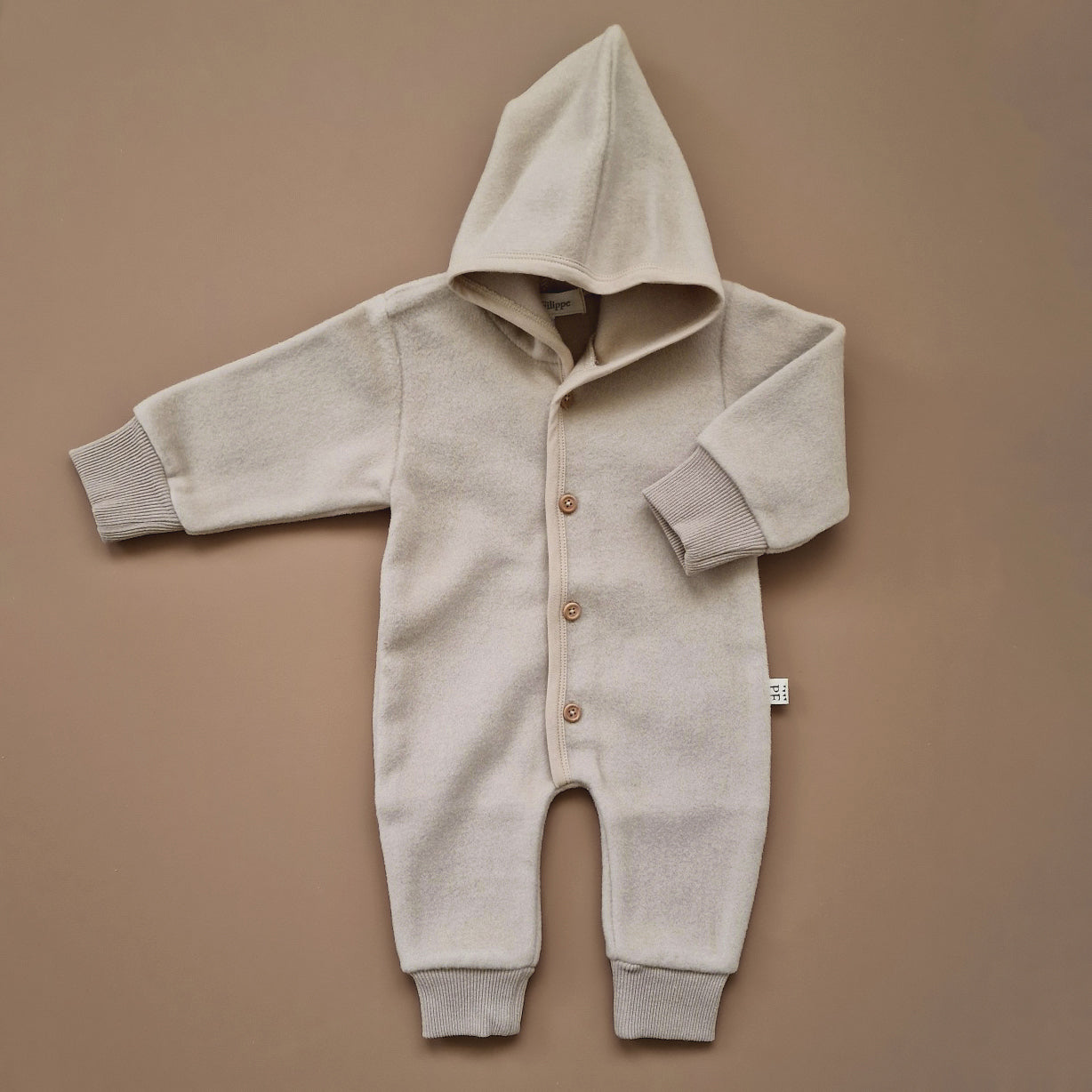 Merino Wool Fleece Overall - Oatmeal