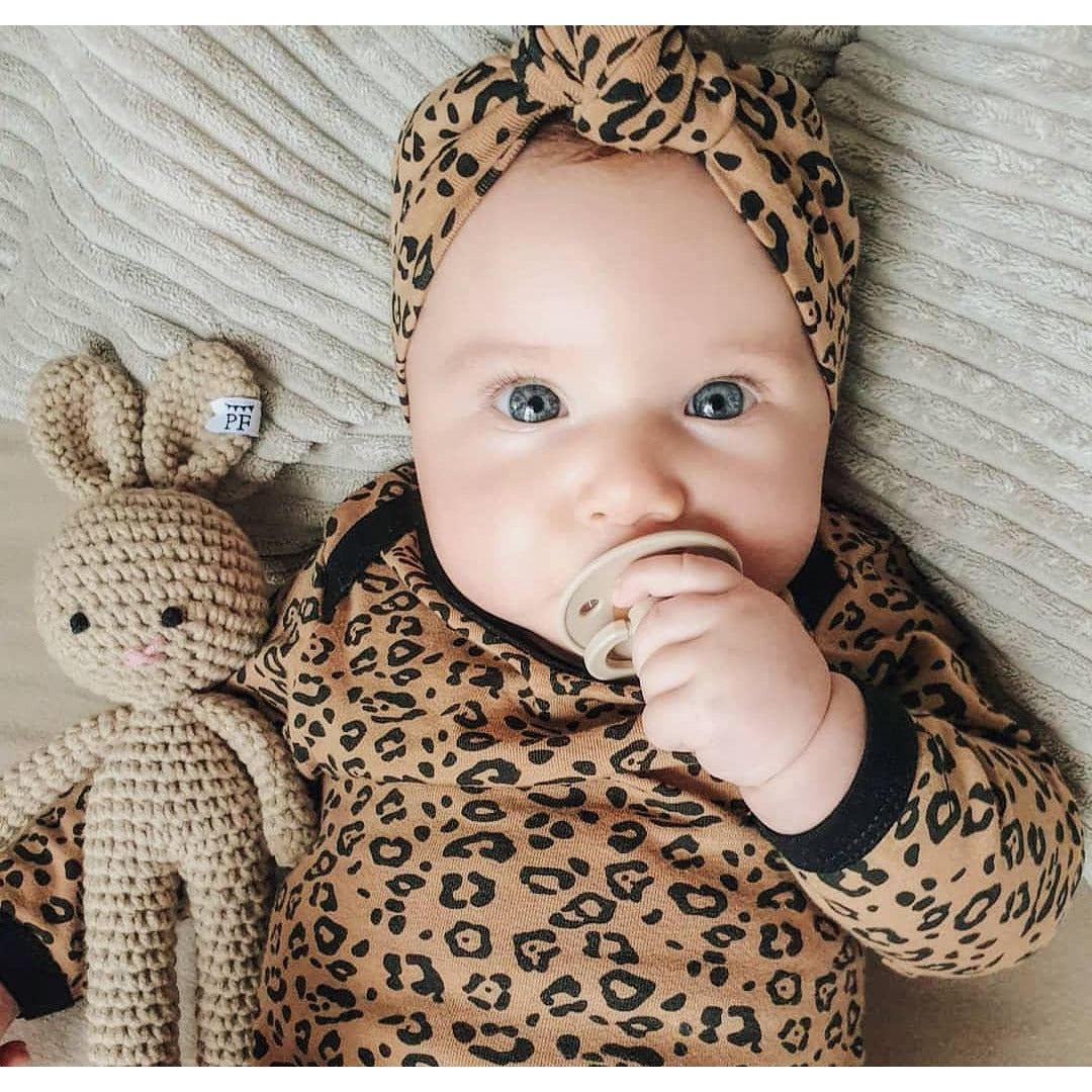 Leopard print onesie baby on sale