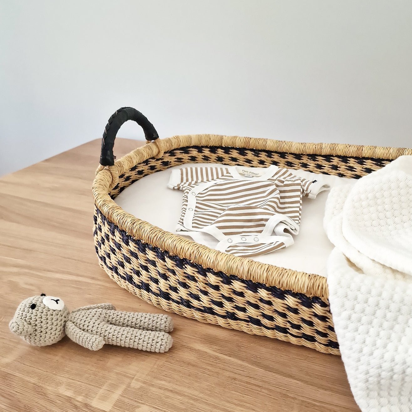 Natural changing hot sale basket