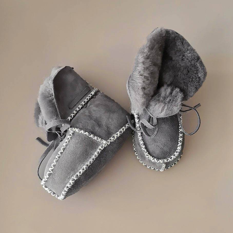 Grey shop baby boots